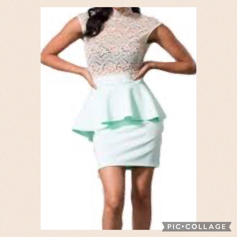 Love Culture lace peplum bodycon dress!